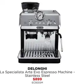 Bing Lee Delonghi la specialista arte evo espresso machine - stainless steel offer
