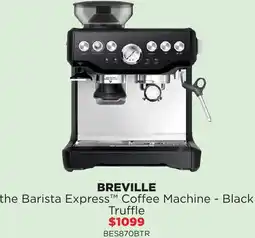 Bing Lee Breville the barista expresstm coffee machine black truffle offer