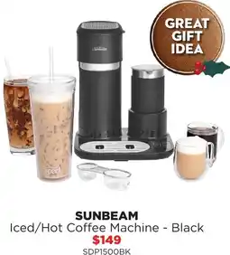 Bing Lee Sunbeam iced/hot coffee machine - black offer