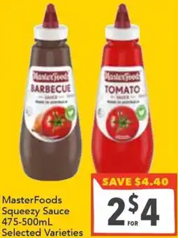 Ritchies MasterFoods Squeezy Sauce offer
