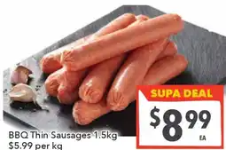 Ritchies BBQ Thin Sausages offer