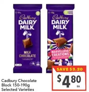 Ritchies Cadbury Chocolate Block offer