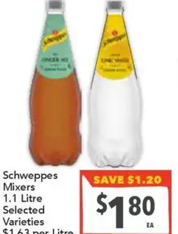 Ritchies Schweppes Mixers offer