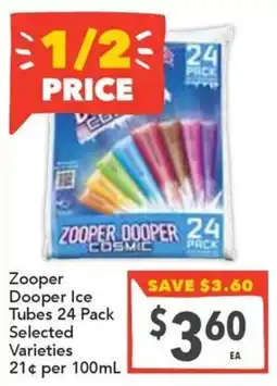 Ritchies Zooper Dooper Ice Tubes offer