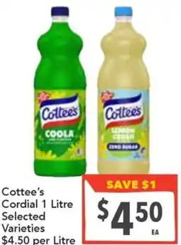 Ritchies Cottee's Cordial offer