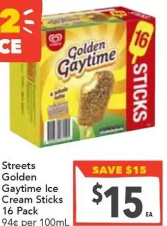 Ritchies Streets Golden Gaytime Ice Cream Sticks offer