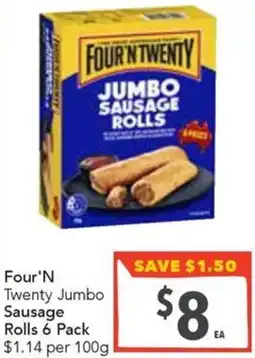Ritchies Four'N Twenty Jumbo Sausage Rolls offer