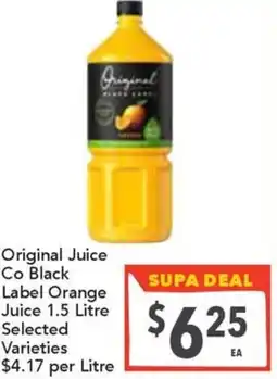 Ritchies Original Juice Co Black Label Orange Juice offer