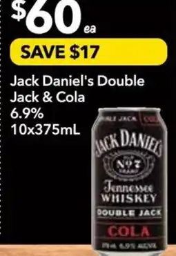 Ritchies Jack Daniel's Double Jack & Cola offer
