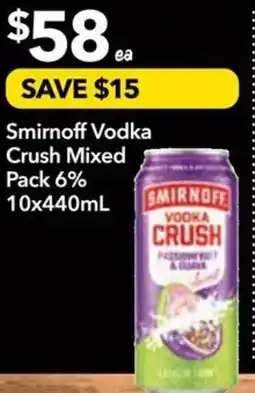 Ritchies Smirnoff Vodka Crush Mixed Pack 6% offer