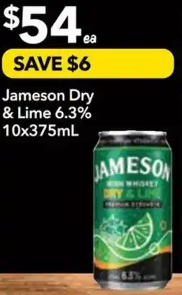 Ritchies Jameson Dry & Lime 6.3% offer