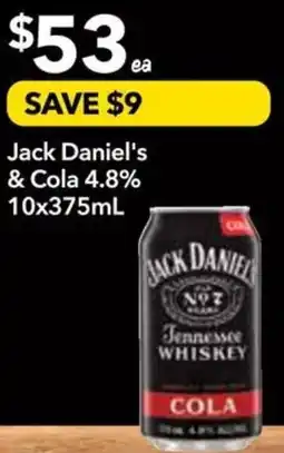 Ritchies Jack Daniel's & Cola 4.8% offer