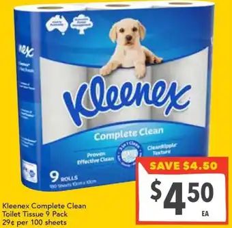 Ritchies Kleenex Complete Clean Toilet Tissue offer
