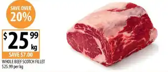 Whole beef scotch fillet