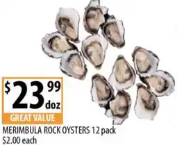 Supabarn Merimbula rock oysters offer