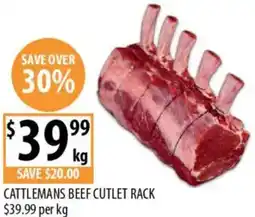 Supabarn Cattlemans beef cutlet rack offer