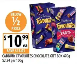 Supabarn Cadbury favourites chocolate gift box offer