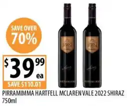 Supabarn Pirramimma hartfell mclaren vale 2022 shiraz offer
