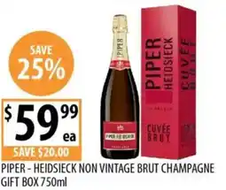 Supabarn Piper - heidsieck non vintage brut champagne gift box offer