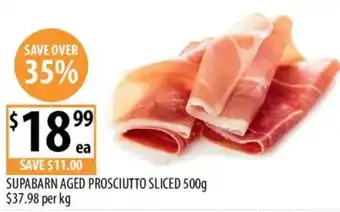 Supabarn aged prosciutto sliced