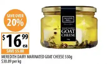 Meredith dairy marinated goat cheese