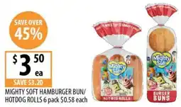 Supabarn Mighty soft hamburger bun/ hotdog rolls offer
