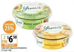 Supabarn Yumi's dips selected varieties offer