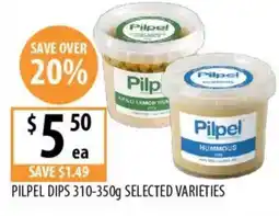 Supabarn Pilpel dips selected varieties offer