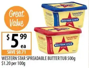 Supabarn Western star spreadable butter tub offer