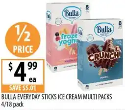 Supabarn Bulla everyday sticks ice cream multi packs offer