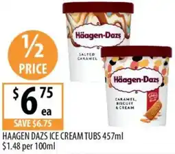 Supabarn Haagen dazs ice cream tubs offer