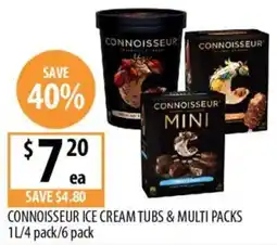 Supabarn Connoisseur ice cream tubs & multi packs offer