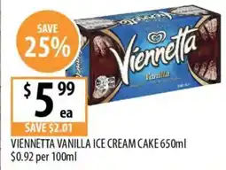 Supabarn Viennetta vanilla ice cream cake offer