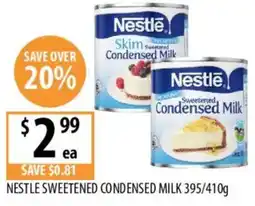 Supabarn Nestle sweetened condensed milk offer