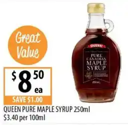 Supabarn Queen pure maple syrup offer