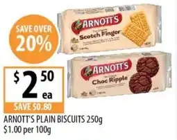 Supabarn Arnott's plain biscuits offer