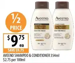Supabarn Aveeno shampoo & conditioner offer