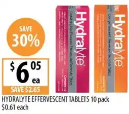 Supabarn Hydralyte effervescent tablets offer