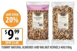 Supabarn Yummy natural almonds and walnut kernels offer