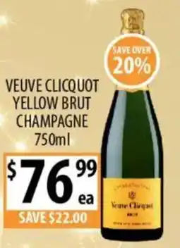 Supabarn Veuve clicquot yellow brut champagne offer