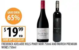 Supabarn Frederick adelaide hills pinot noir and morish premium wines offer