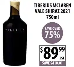 Supabarn Tiberius mclaren vale shiraz 2021 offer