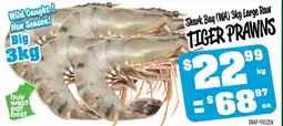 Farmer Jack's Shark bay (wa) large raw tiger prawns offer