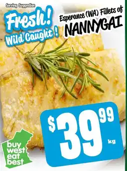 Farmer Jack's Esperance (wa) fillets of nannygai offer