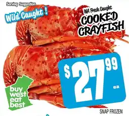 Farmer Jack's Wa fresh caught cooked crayfish offer