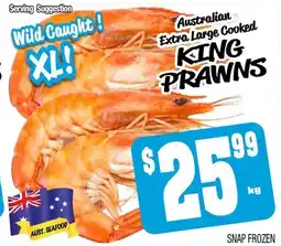 Farmer Jack's Australian extra large cooked king prawns offer