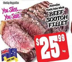 Farmer Jack's Beef scotch fillet offer