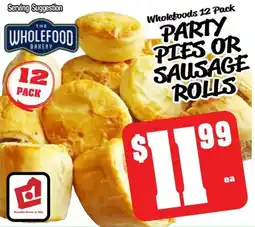 Farmer Jack's Party pies or sausage rolls offer