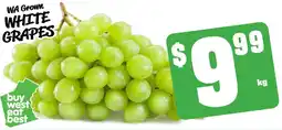 Farmer Jack's White grapes offer
