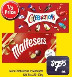 Farmer Jack's Mars Celebrations or Maltesers Gift Box offer